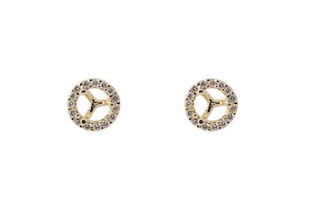 B045-63434: SEMI DIA EARR .12 TW (HOLDS .25 EACH)