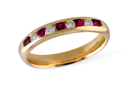 B138-28834: LDS WED RG .22 RUBY .38 TGW