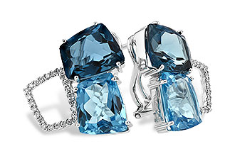 B233-76179: EARR 10.80 BLUE TOPAZ 11.00 TGW