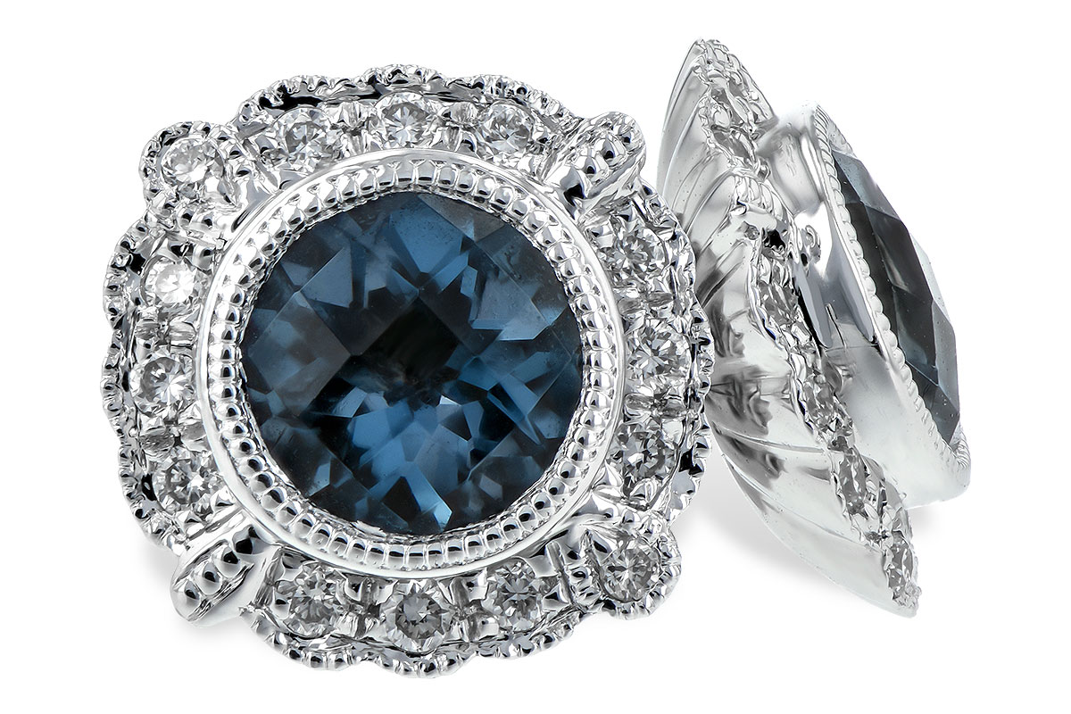 B234-66116: EARR 1.03 BLUE TOPAZ 1.17 TGW
