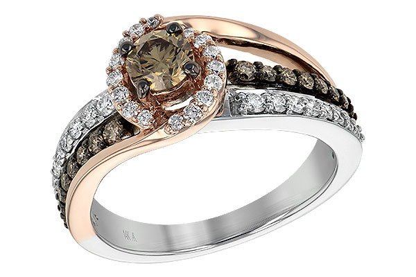 B234-70679: LDS DIA RG .40 BROWN CTR .97 TW