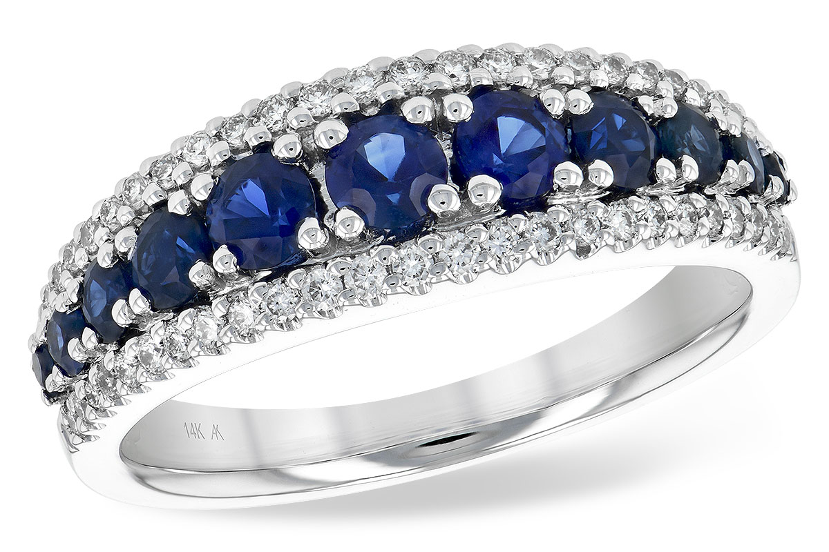 B234-72498: LDS WED RG .93 TW SAPP 1.16 TGW