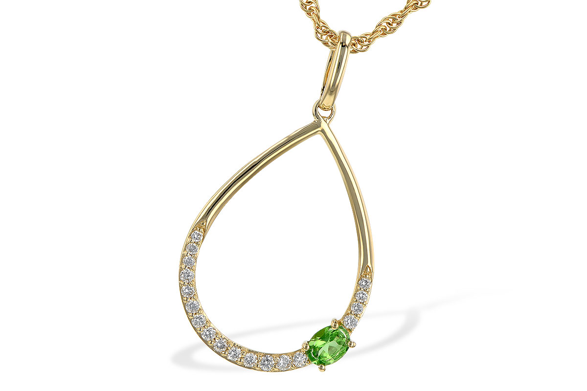 B235-62507: NECK .17 GREEN GARNET .26 TGW