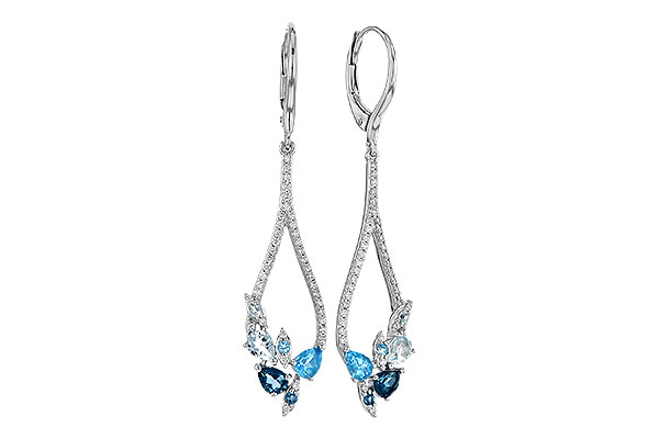 B318-31607: EARR 1.08 BLUE TOPAZ 1.35 TGW