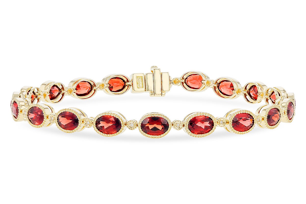 B319-20698: BRACELET 9.22 TW GARNET 9.26 TGW