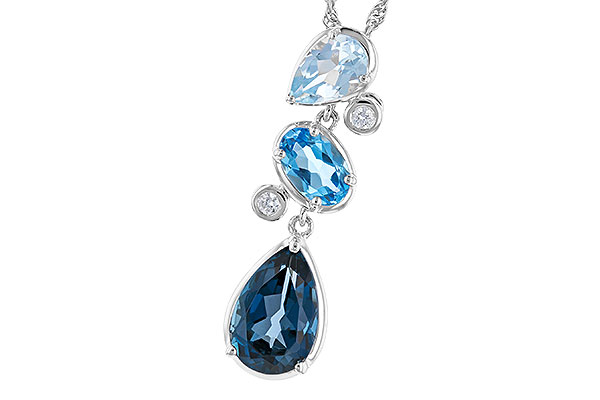 B319-21625: NECK 1.99 TW BLUE TOPAZ 2.02 TGW