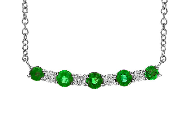 B319-26134: NECK .43 TW EMERALD .55 TGW