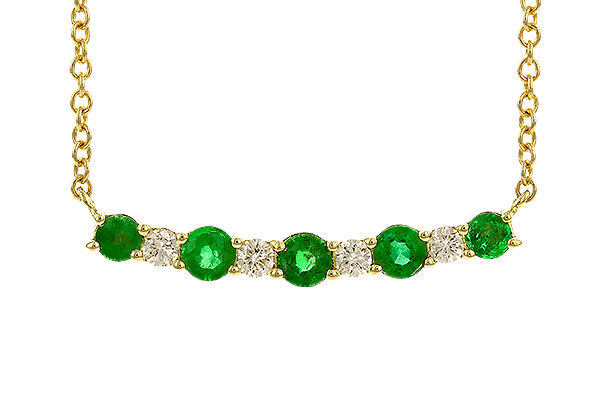 B319-26134: NECK .43 TW EMERALD .55 TGW