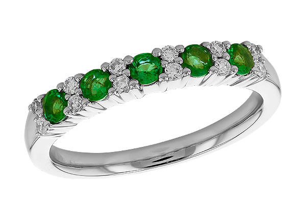 B319-26161: LDS WED RG .33 EMERALD .47 TGW