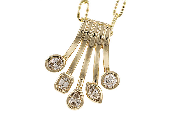 B319-26170: NECKLACE .42 TW FANCY CUT DIAMONDS (18")