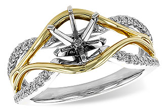 B319-27070: C233-76116 WITH WG RING / YG TRIM .25 TW