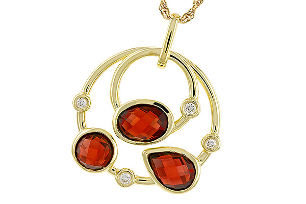 B320-09743: NECKLACE 2.88 GARNET 2.94 TGW