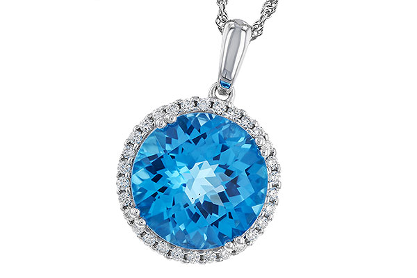 B320-12507: NECKLACE 7.20 BLUE TOPAZ 7.44 TGW (12MM RD)