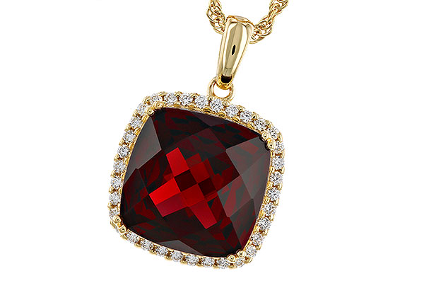B320-12516: NECKLACE 9.26 GARNET 9.51 TGW (12MM CU)