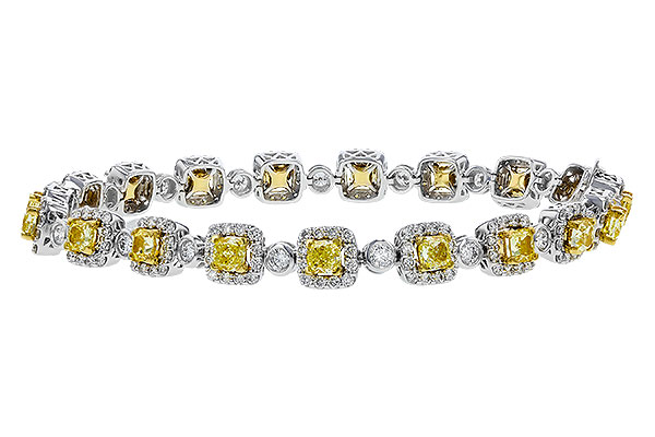 B320-13416: BRACELET 4.37 FANCY YELLOW DIAS 7.12 TW (7")