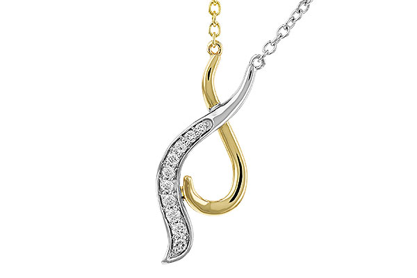 B320-14334: NECKLACE .10 TW (18")