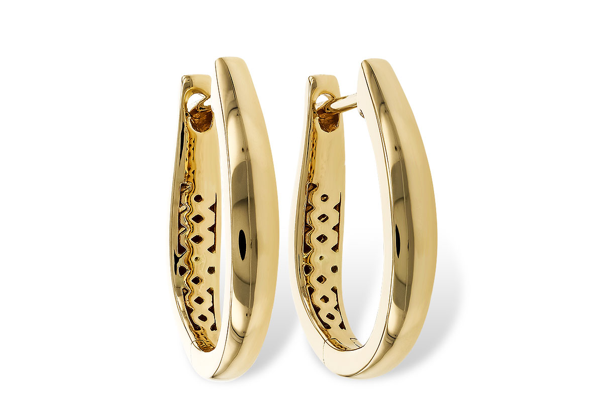 B320-15261: GOLD EARRINGS (17MM)