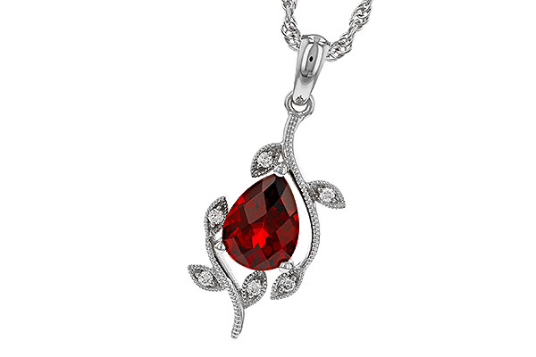 B320-16116: NECKLACE 1.34 GARNET 1.39 TGW (8X6MM GAR)