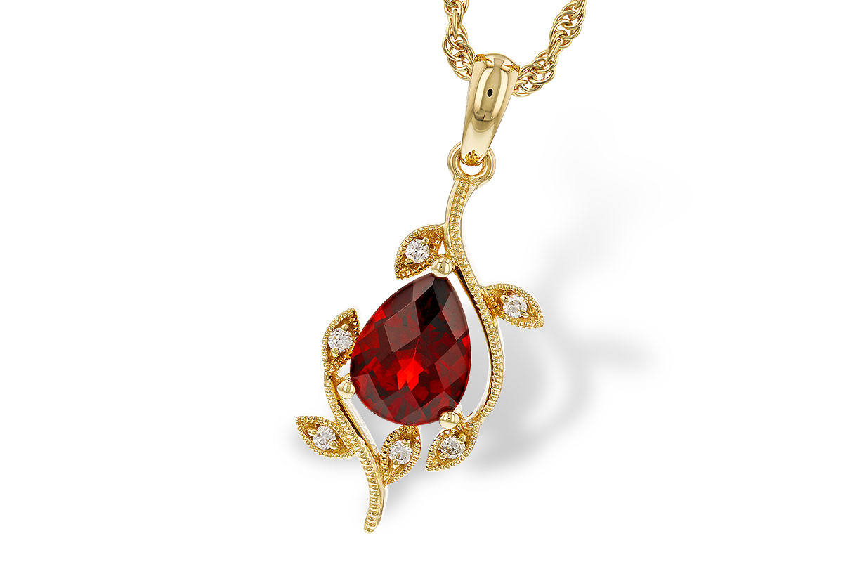 B320-16116: NECKLACE 1.34 GARNET 1.39 TGW (8X6MM GAR)