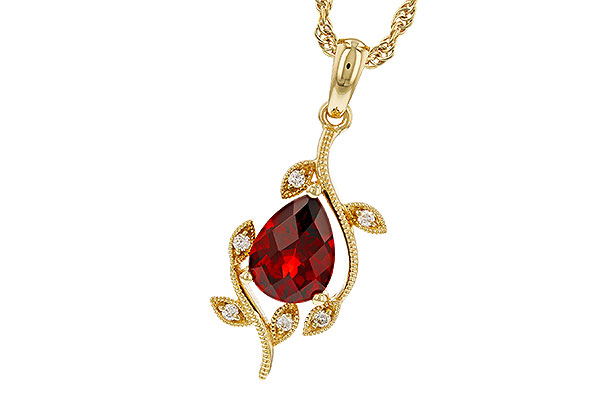 B320-16116: NECKLACE 1.34 GARNET 1.39 TGW (8X6MM GAR)