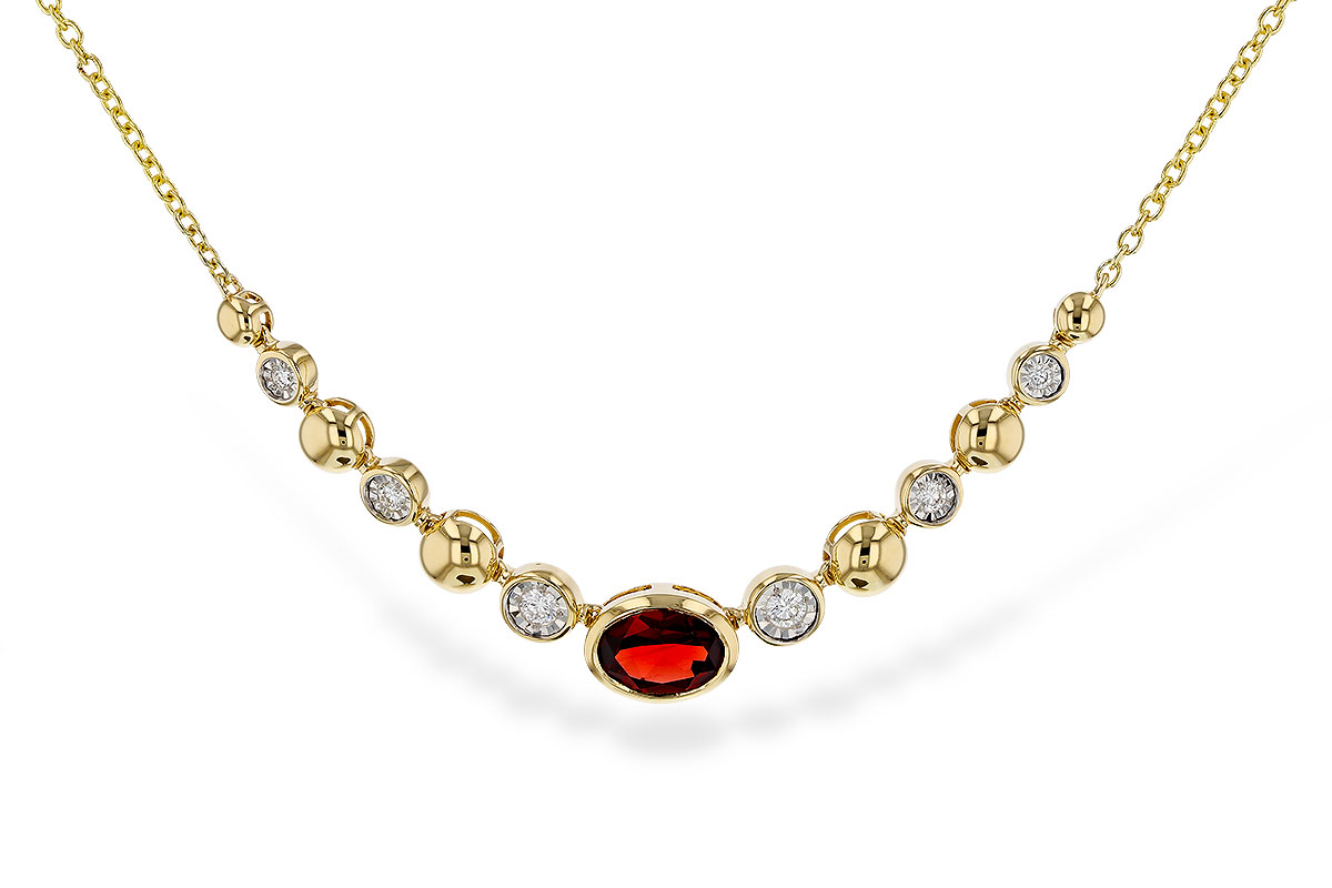 B320-17034: NECKLACE .88 GARNET 1.00 TGW (17")