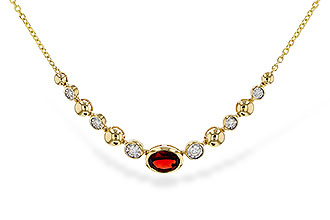 B320-17034: NECKLACE .88 GARNET 1.00 TGW (17")