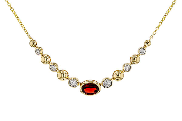 B320-17034: NECKLACE .88 GARNET 1.00 TGW (17")
