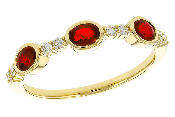 B320-17916: LDS WED RG .66 TW RUBY .78 TGW