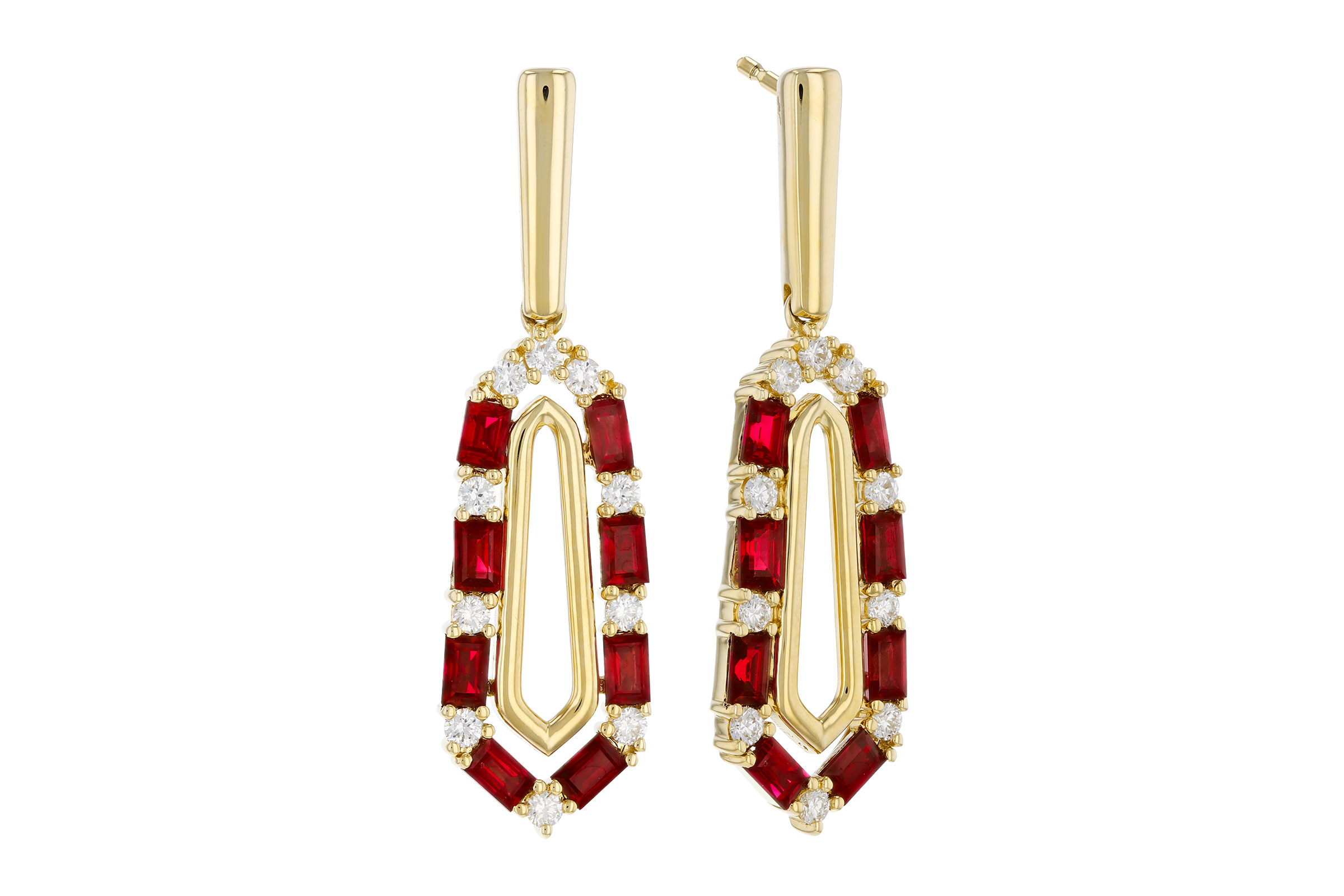 B321-03416: EARR .98 TW RUBY 1.26 TGW