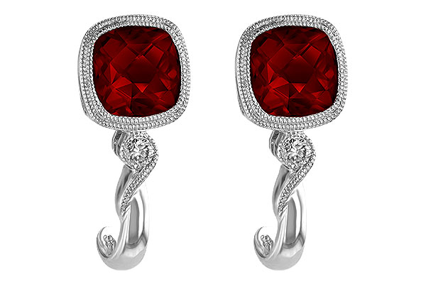 C229-26170: EARRINGS 2.36 GARNET 2.40 TGW