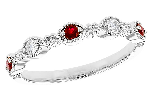 C319-20725: LDS WED RG .14 TW RUBY .23 TGW