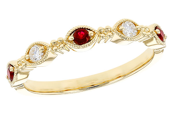 C319-20725: LDS WED RG .14 TW RUBY .23 TGW