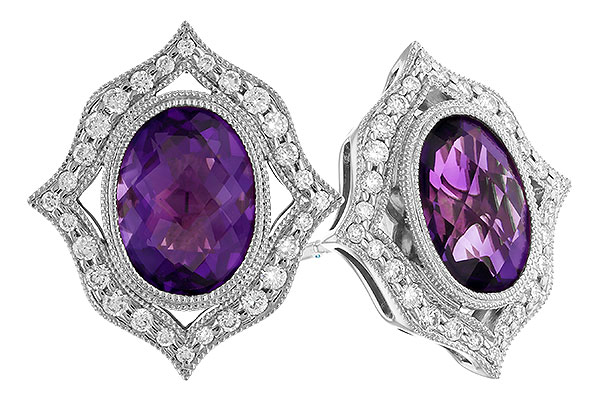 C319-25252: EARR 2.12 TW AMETHYST 2.36 TGW (8x6 MM AMY)