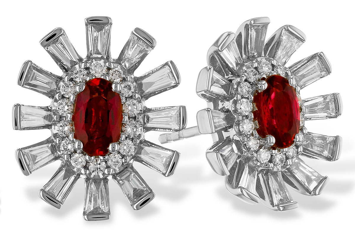 C319-26116: EARR .58 TW RUBY 1.30 TGW (5x3MM RUBY)