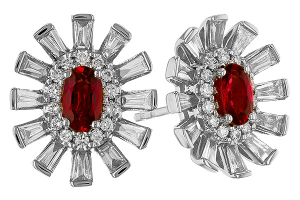 C319-26116: EARR .58 TW RUBY 1.30 TGW (5x3MM RUBY)