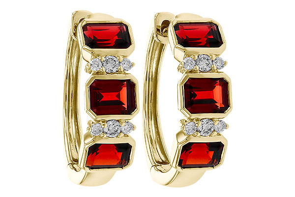 C320-11607: EARRING 1.50 TW GARNET 1.61 TGW