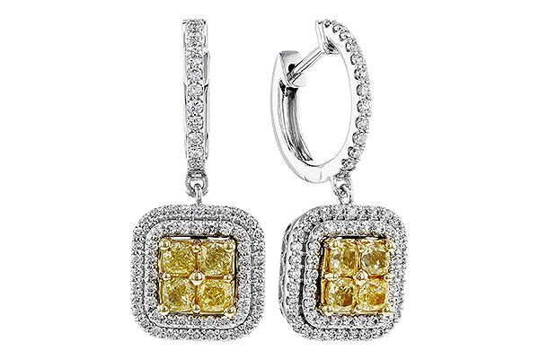 C320-12507: EARR 1.04 FANCY YELLOW DIAMONDS 1.62 TW