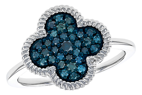 C320-14352: LDS DIA RG .33 TW BLUE DIAMONDS