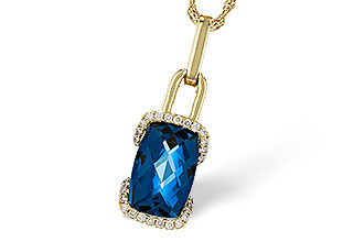C320-17943: NECK 3.75 LONDON BLUE TOPAZ 3.90 TGW (12x8MM LBT)