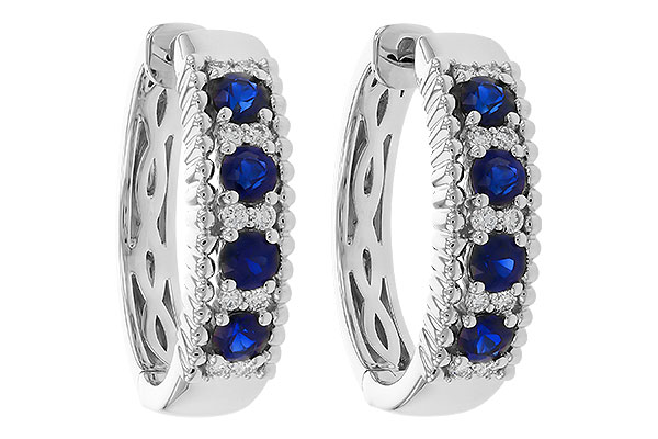 C320-17979: EARRINGS .56 TW SAPP .68 TGW