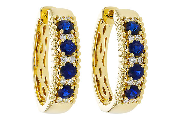 C320-17979: EARRINGS .56 TW SAPP .68 TGW