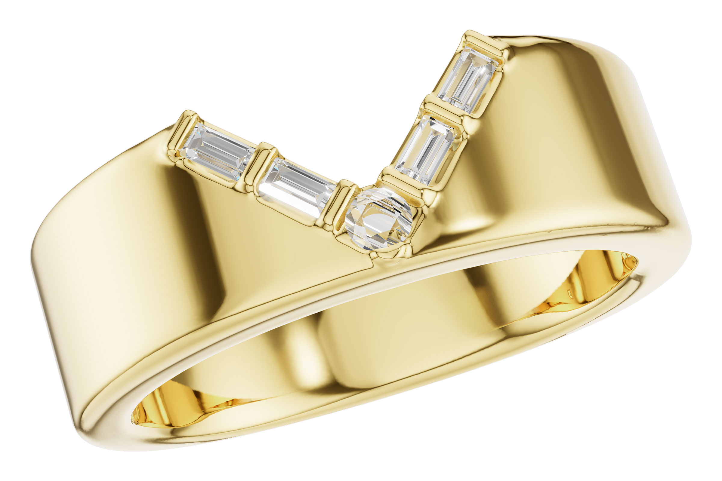 C321-01579: LDS DIA WED RG .07 BAGUETTE .11 TW