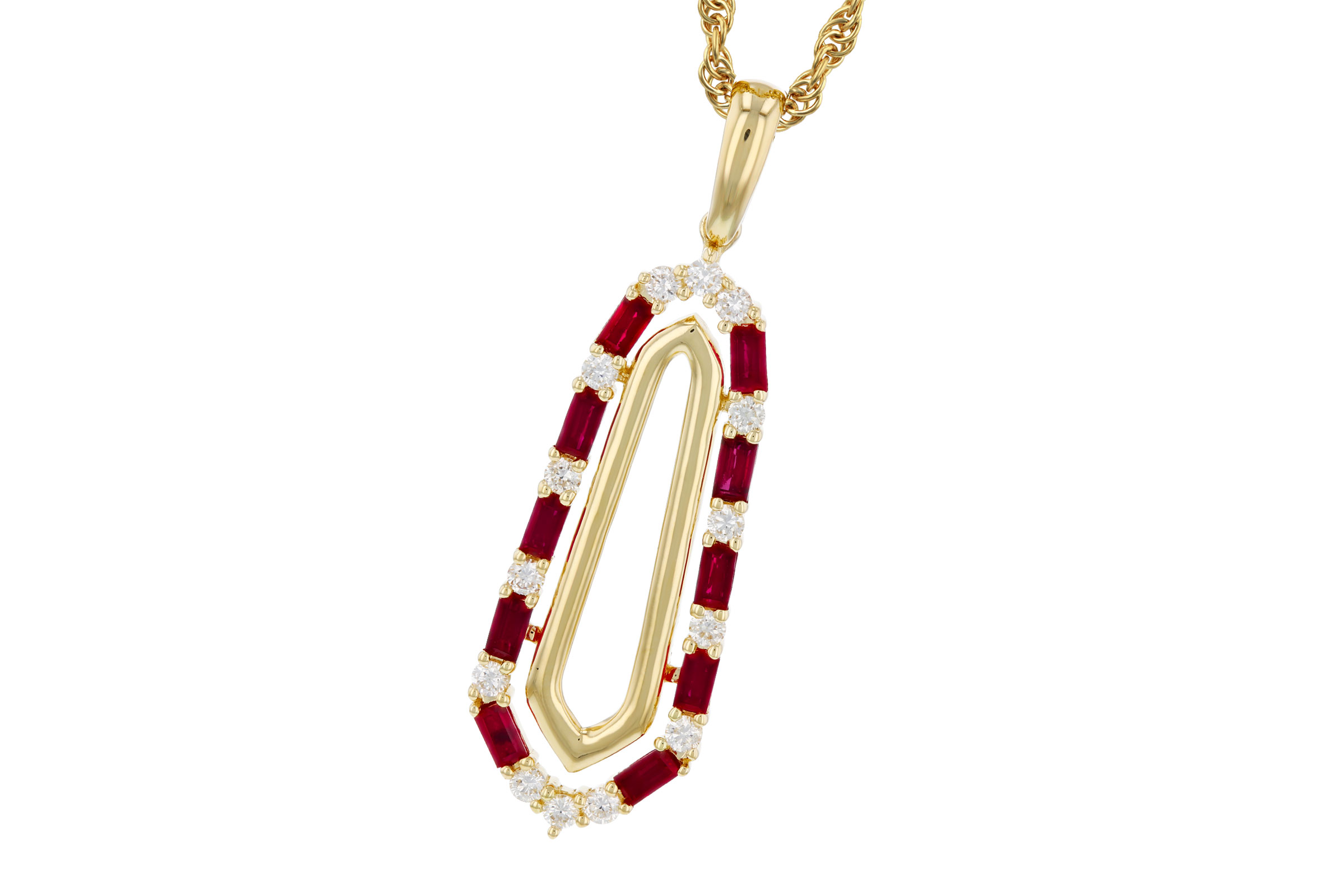 C321-03407: NECKLACE .72 TW RUBY .92 TGW