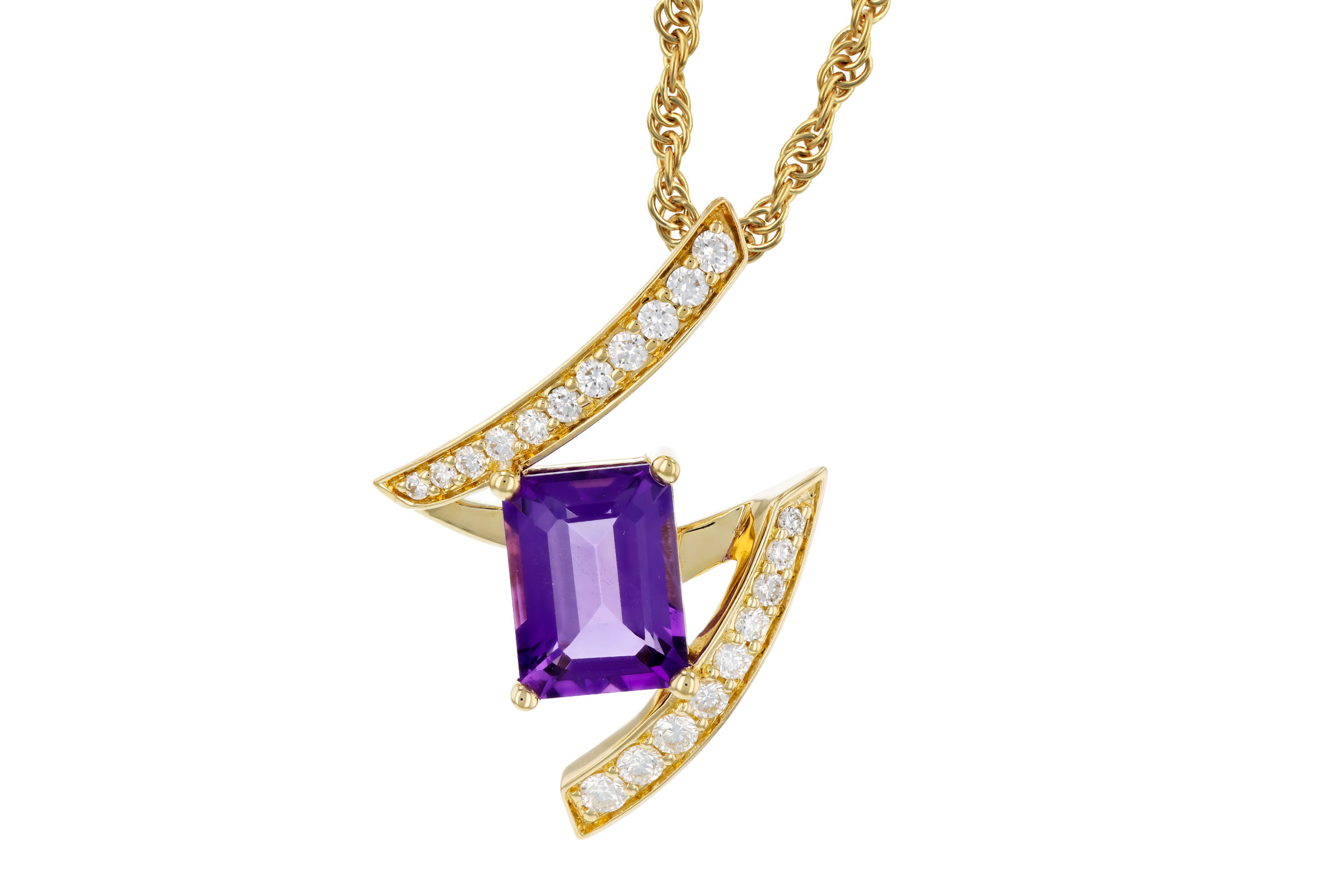 C321-03425: NECKLACE 1.36 AMETHYST 1.56 TGW (8x6MM AMY)