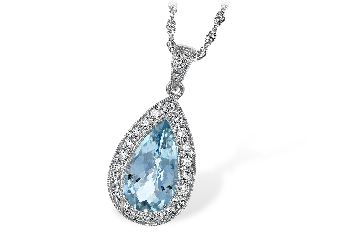 D051-08897: NECKLACE 2.20 AQUA 2.55 TGW