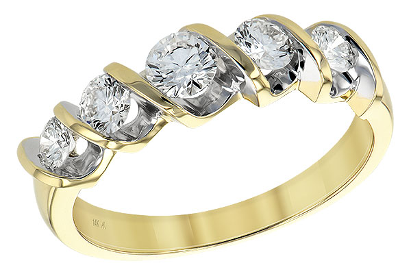 D138-34279: LDS DIA WED RING .75 TW