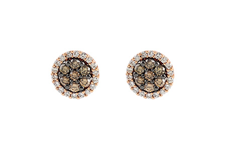 D231-98834: EARR .39 BROWN DIA .64 TW
