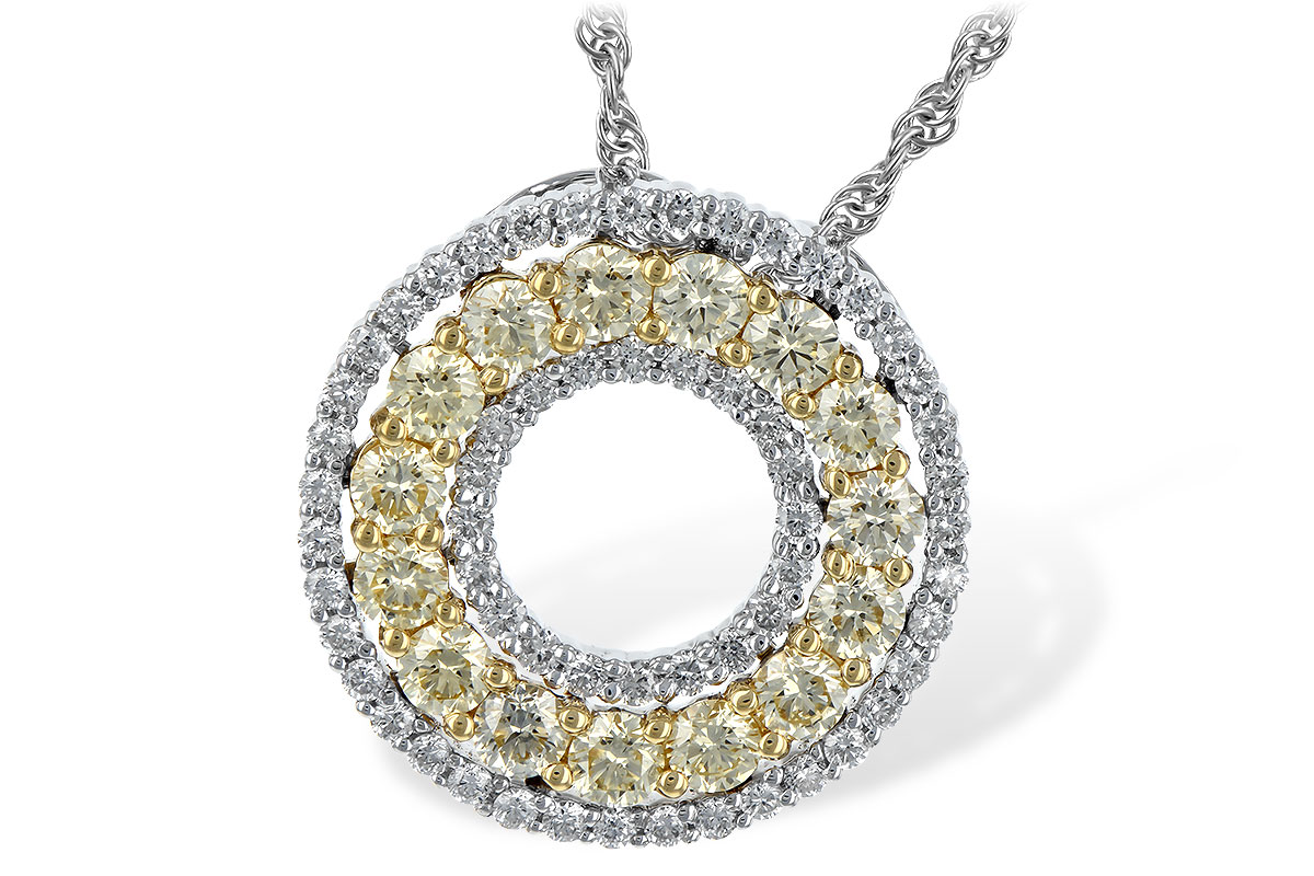 D234-66125: NECK 1.08 YELLOW DIAS 1.55 TW