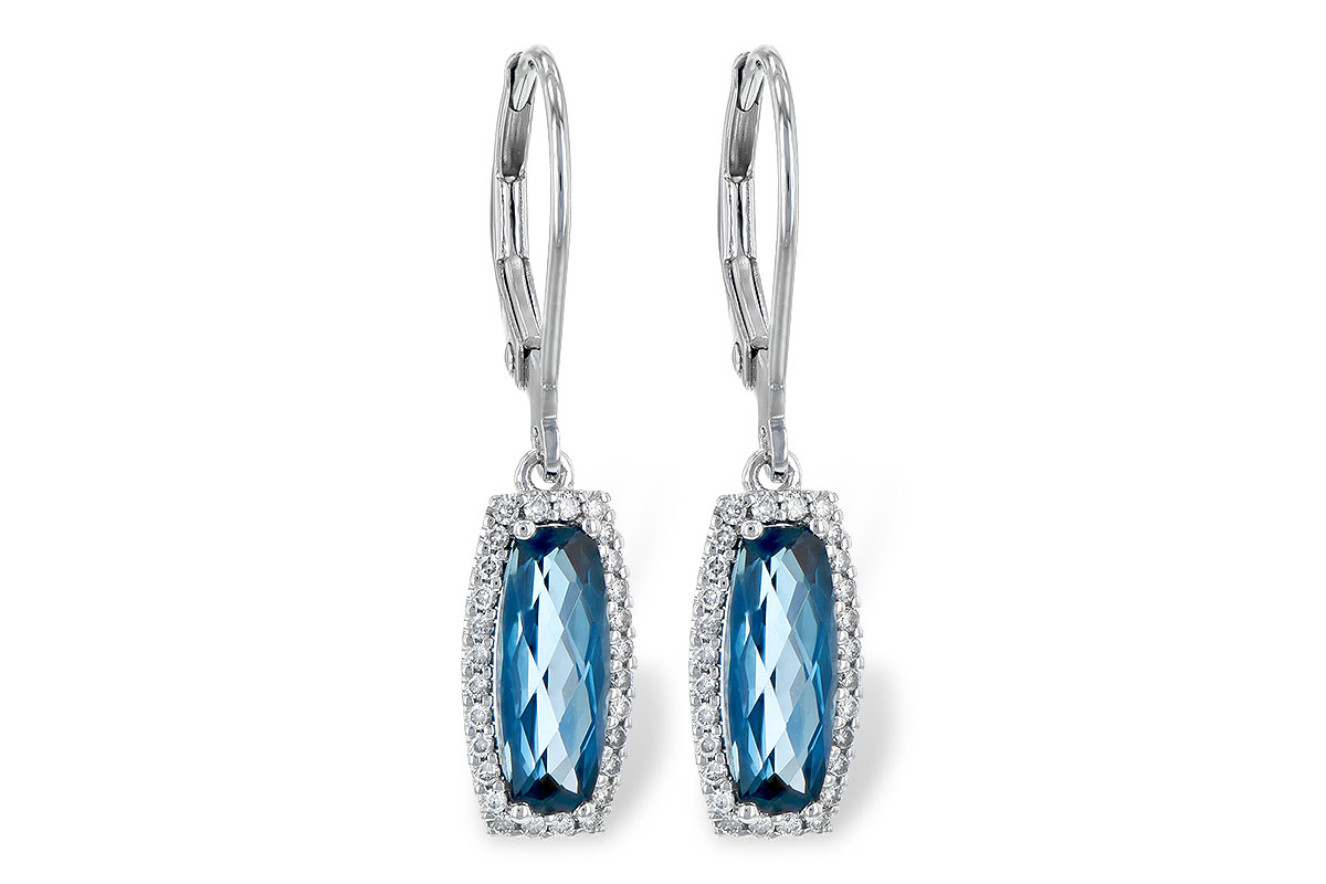 D235-60670: EARR 2.10 LONDON BLUE TOPAZ 2.28 TGW