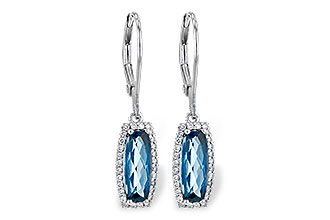D235-60670: EARR 2.10 LONDON BLUE TOPAZ 2.28 TGW
